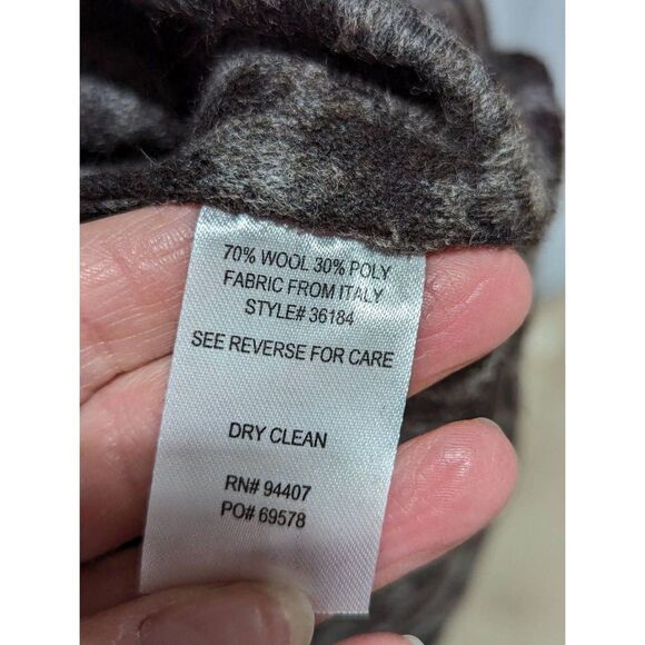 Travel Smith Women's Large Leopard Print Wool Blend Hook Front Cardigan - Picture 5 of 6